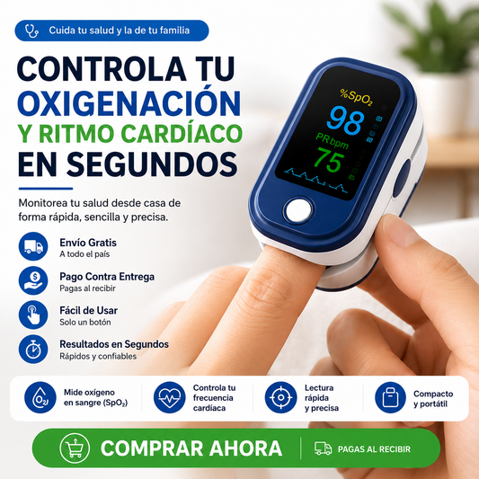 OXÍMETRO DE PULSO DIGITAL – CONTROLA TU OXIGENACIÓN EN SEGUNDOS